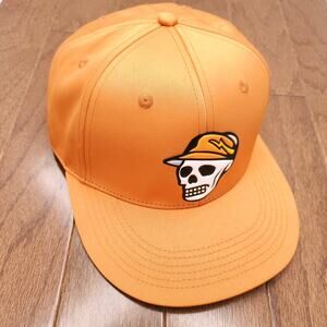 Devereux Golf Cap Snapback Orange Skull Logo One Size Sportswear Athletic Skater